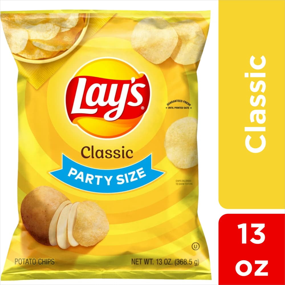 Lay's Classic Potato Chips Party Size, 13 oz (packaging may vary)