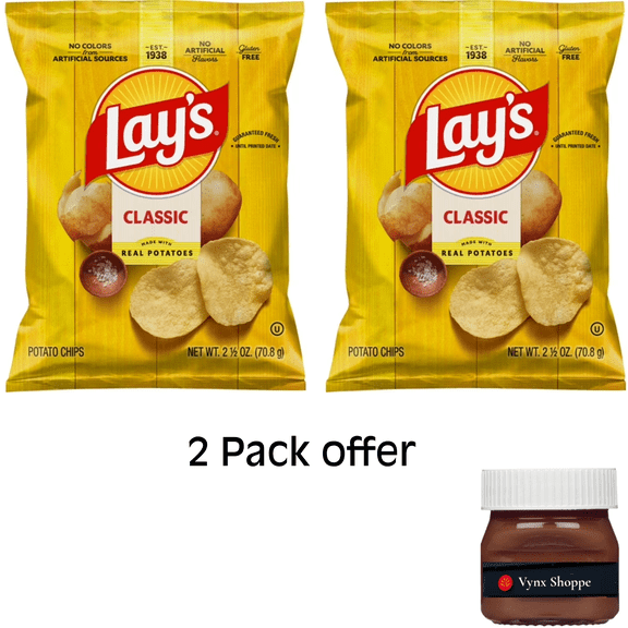 Lay's Classic Potato Chips Snacks, 2.5 oz Bag