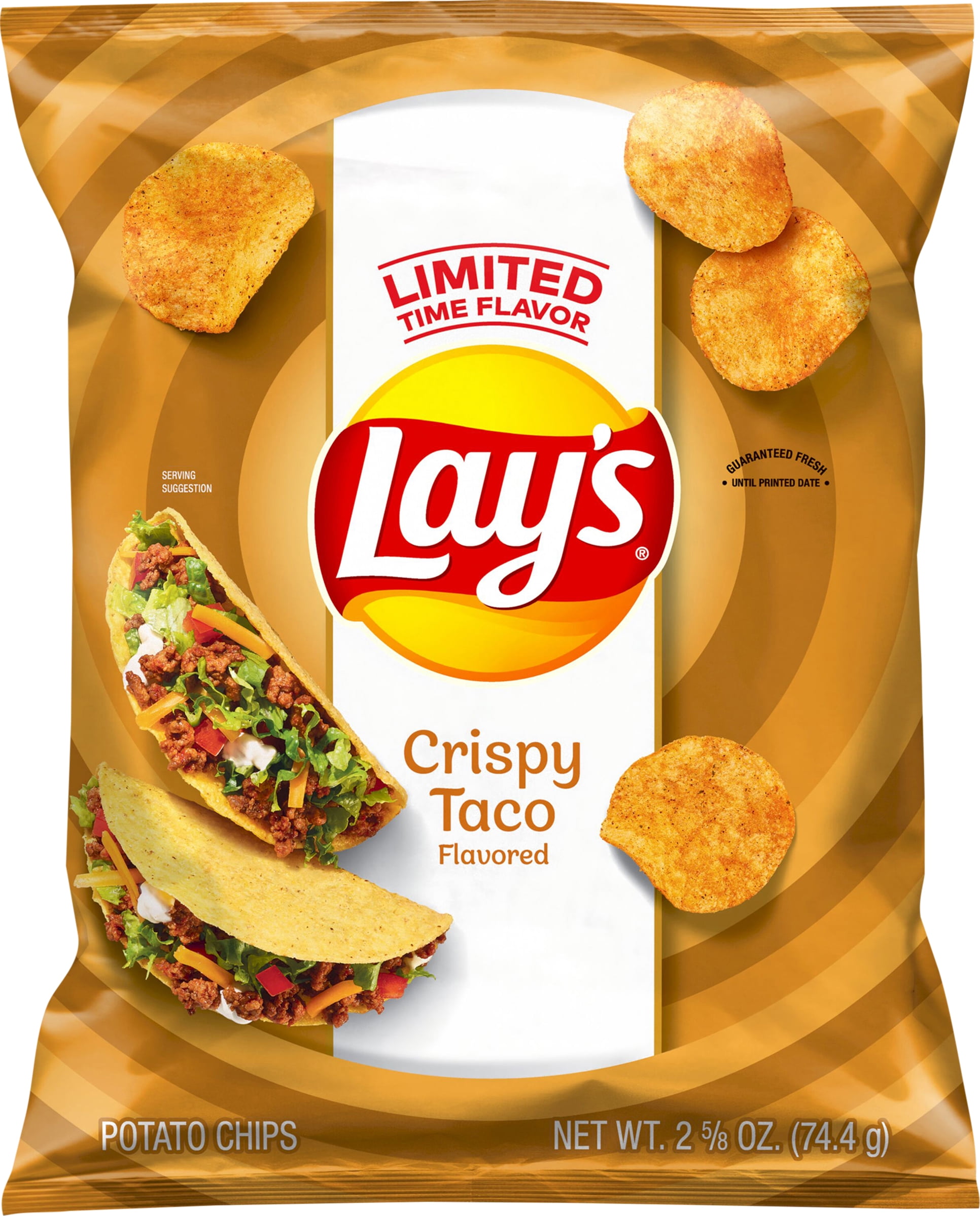 Lay's Crispy Taco Flavored Potato Chips, 2 5/8 oz