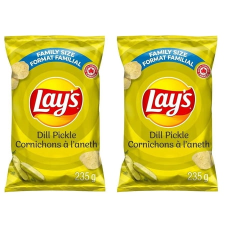 Lay's Dill Pickle Flavored Potato Chips, 220g (2 Pack)