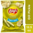 thumbnail image 1 of Lay's Dill Pickle Flavored Potato Chips, Party Size, 12.5 oz Bag (Pack of 10), 1 of 5