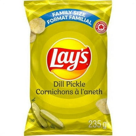 Lays Dill Pickle Flavour Potato Chips - Family Size