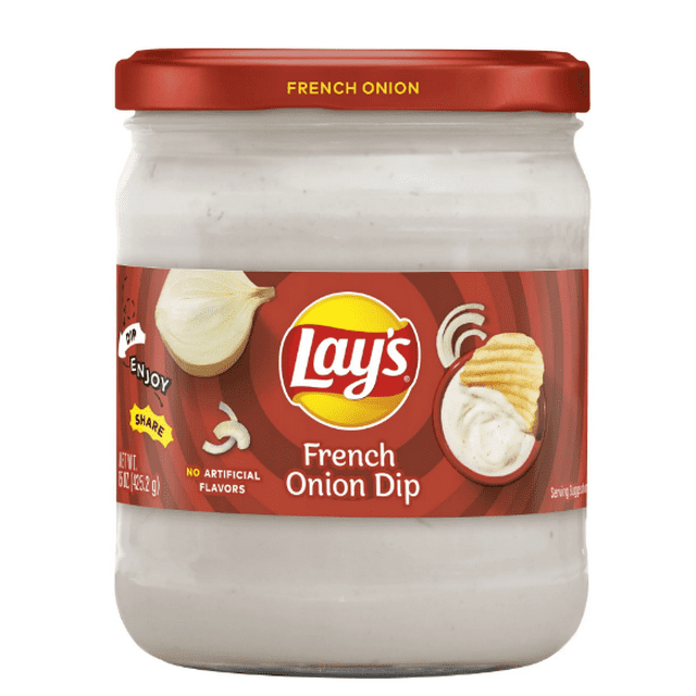 Lay's French Onion Dairy Dip, 15 ounce, Glass Jar Container (Pack of 2