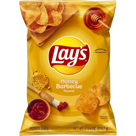 Lay's Honey BBQ Flavored Potato Chips, 7.8 oz Bag