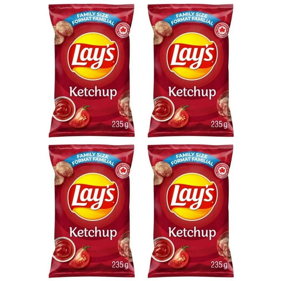 Lay's Ketchup Flavored Potato Chips, 220g (4 Pack)