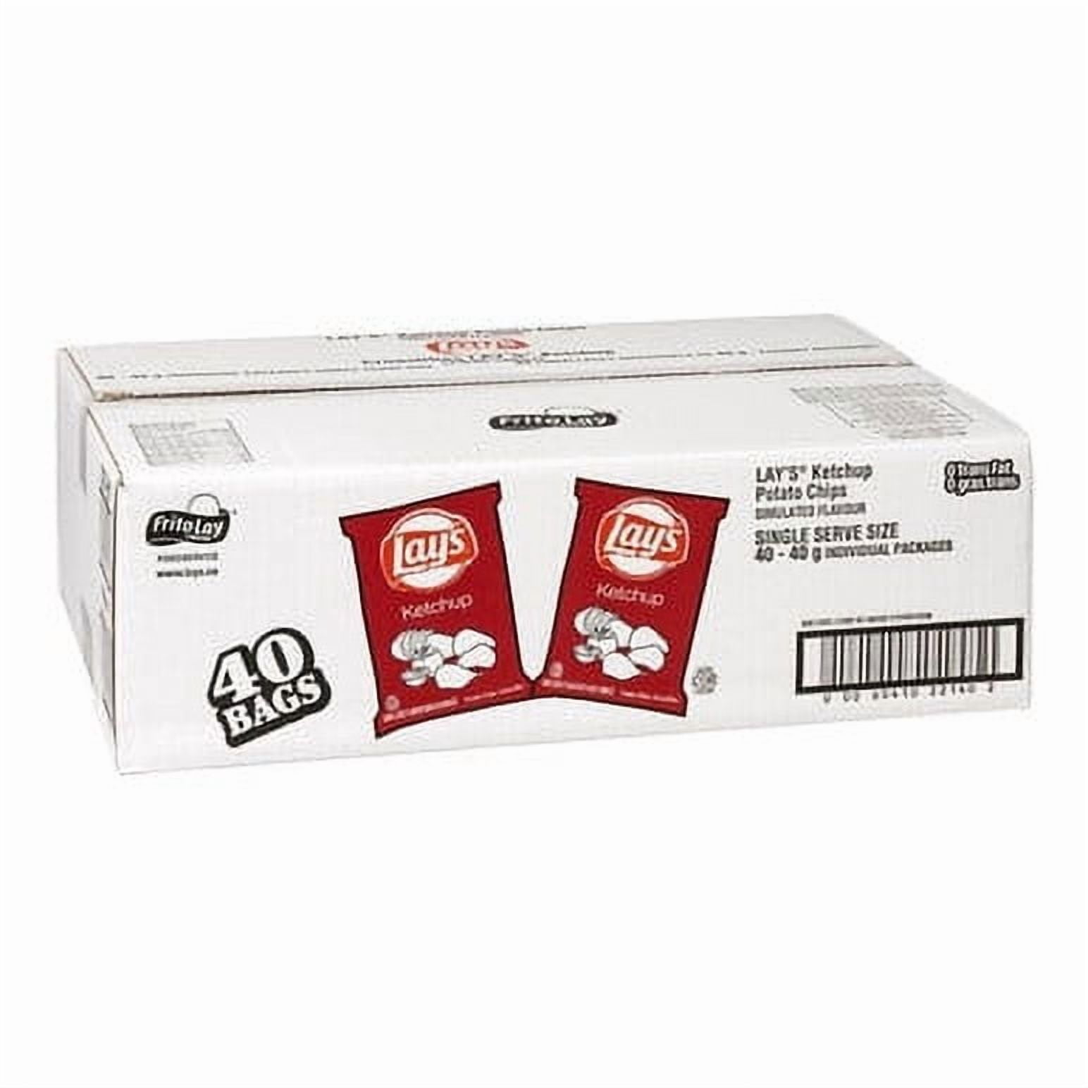 Lay's Ketchup Potato Chips - 40G/Unit, 40 Units/Case for Deliciously Tangy Snacking