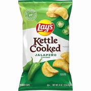 Lay's Potato Chips Kettle Cooked Jalapeno 8 oz