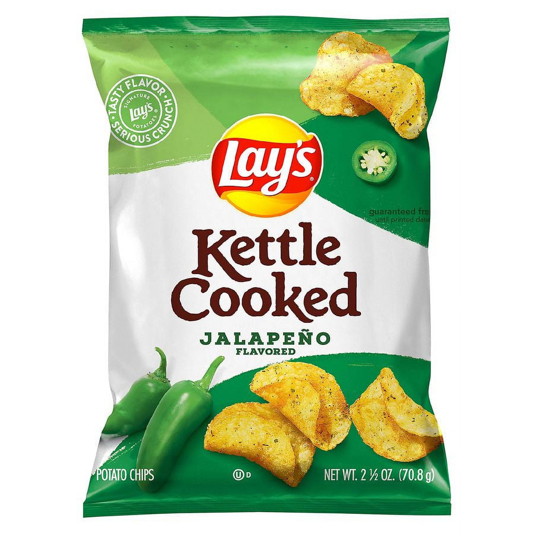 Lay's Kettle Cooked Potato Chips Jalapeno2.5OZ