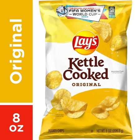 Lay's Kettle Cooked Potato Chips, Original 8 oz