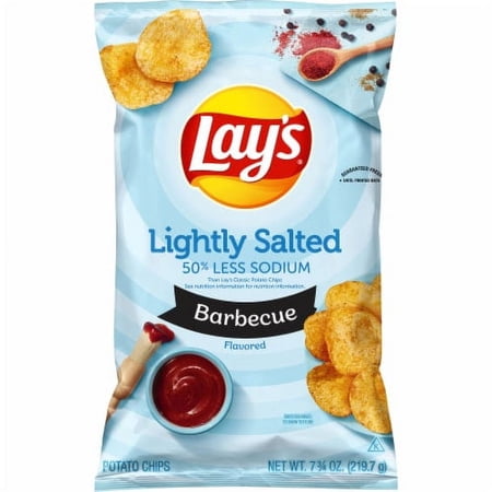 Lay's Lightly Salted Barbecue Potato Chips 7.75 oz.