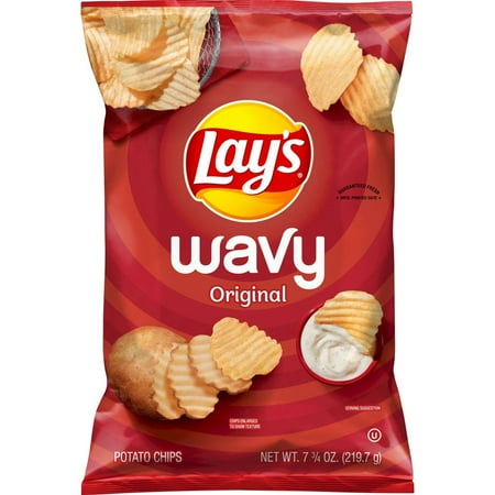 Lay's Lightly Salted Wavy Potato Chips - 7.5oz