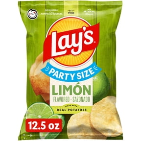Lay's Limon Flavored Potato Chips, Party Size, 12.5 Ounce Bag