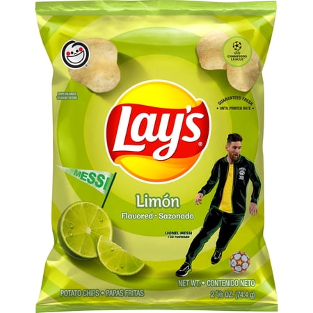 Lay's Limon Flavored Potato Chips Snack Chips, 2.625 oz Bag