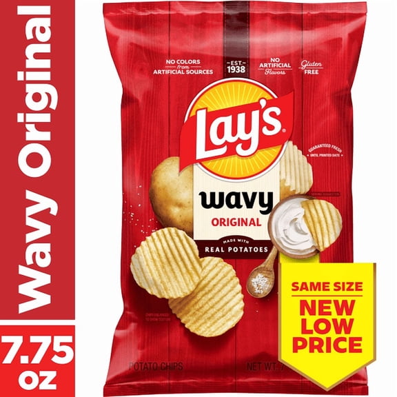 Lay's Original Wavy Potato Chips, 7.75 oz