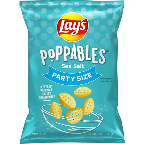 Lay's Poppables Potato Snacks Sea Salt, 8.125 oz Bag