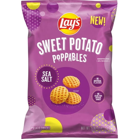 Lay's Poppables Potato Snacks Sweet Potato Sea Salt Flavor, 5 oz Bag