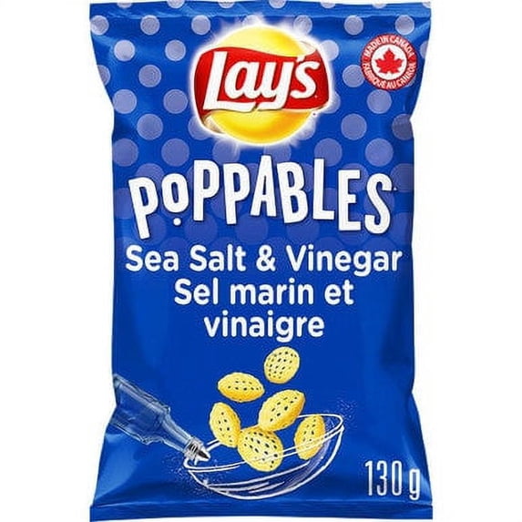 Lay's Poppables Sea Salt & Vinegar Potato Snack, 130g/4.5 oz