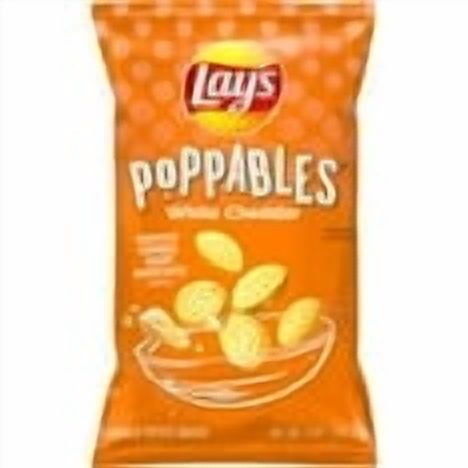 Lay's Poppables White Cheddar Flavored Potato Snack Chips, 5 Oz Bag