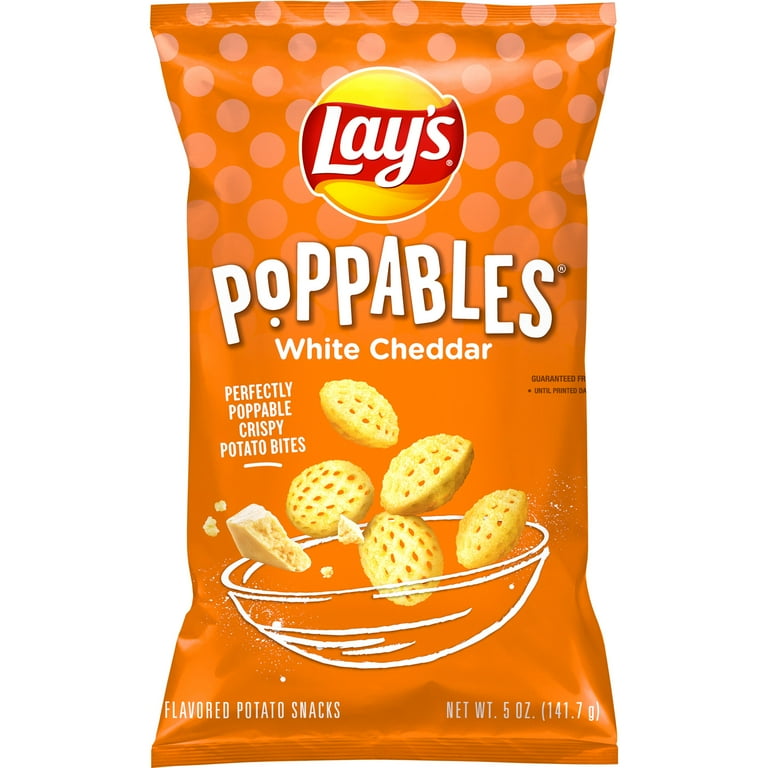 Lay s Poppables White Cheddar Flavored Potato Snacks 5 oz Bag