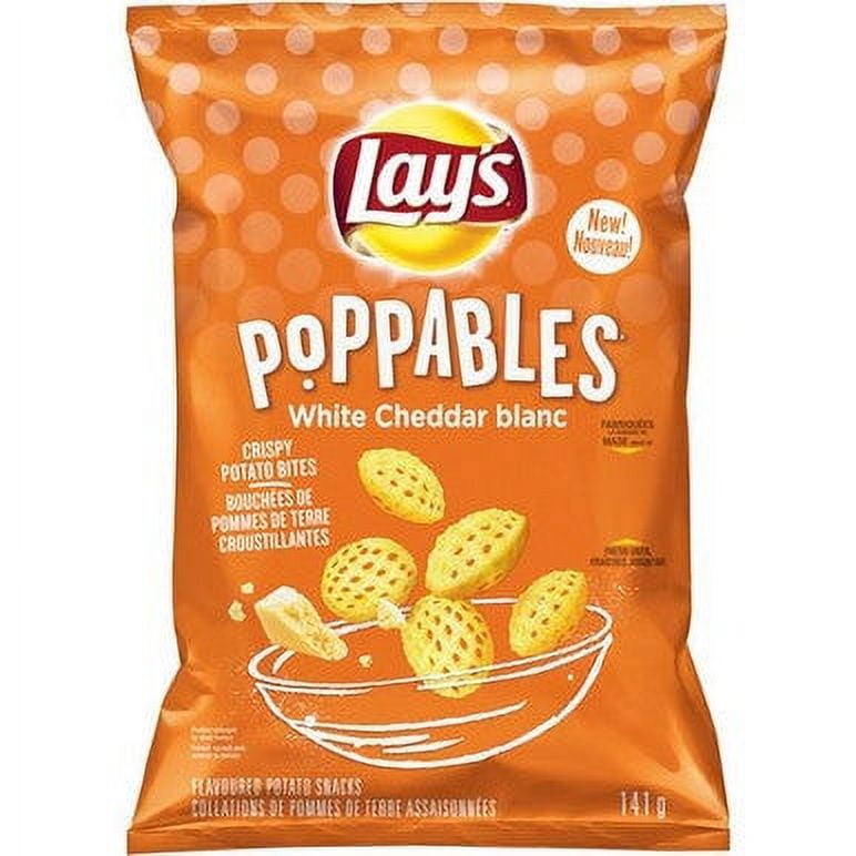 Lay's Poppables White Cheddar Potato Snack, 141g/5 oz, {Imported from
