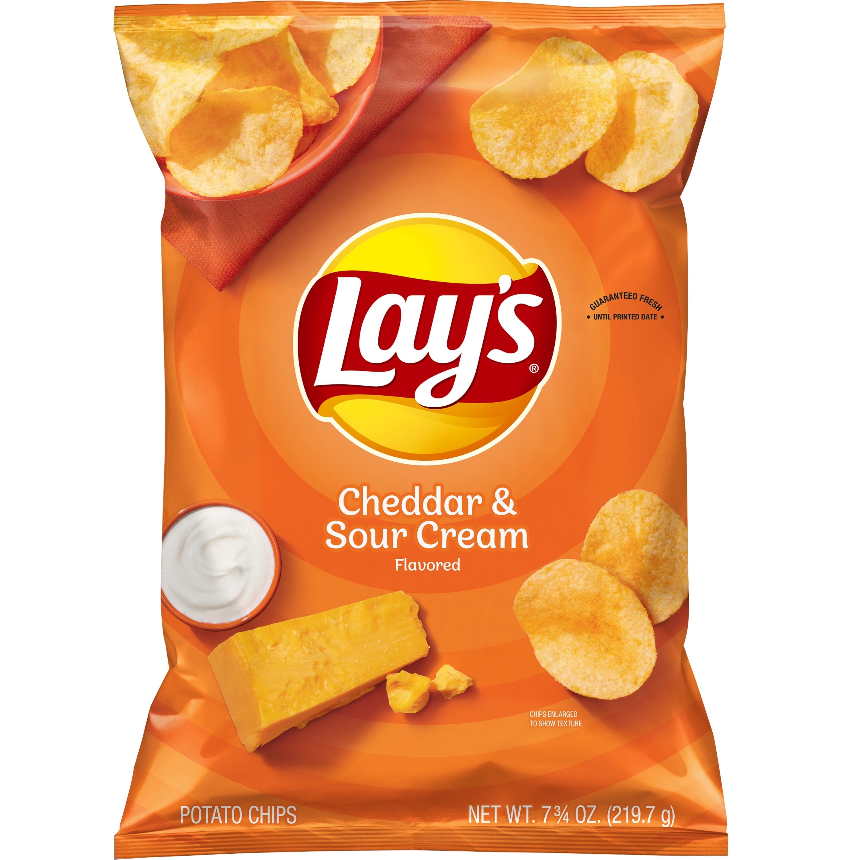 Lay's Potato Chips, Cheddar & Sour Cream,1PACK
