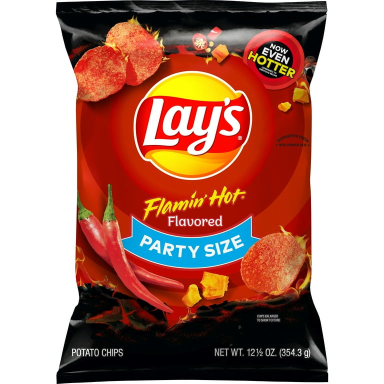Lay's Potato Chips, Flamin' Hot Flavor, 12.5 oz Bag - Walmart.com