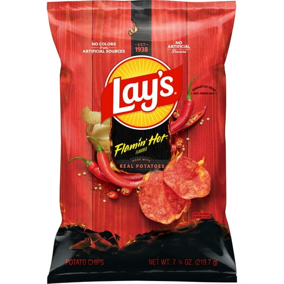 Lay's Potato Chips Flamin' Hot Flavored, 7.75 oz. Bag