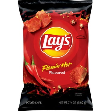 Lay's Potato Chips Flamin' Hot Flavored, 7.75 oz. Bag