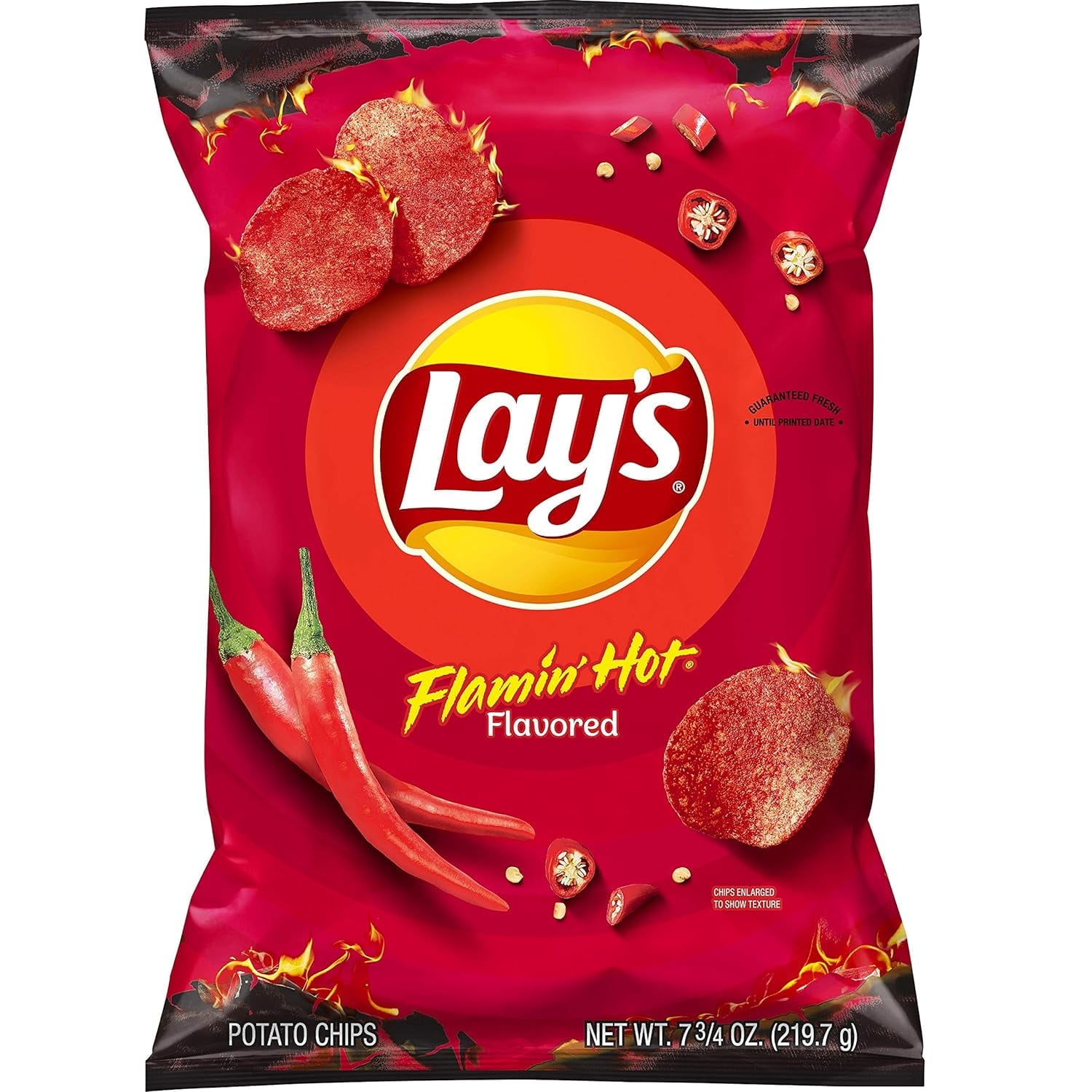 Lay's Potato Chips, Flamin' Hot Flavored Snacks, 7.75oz Bag