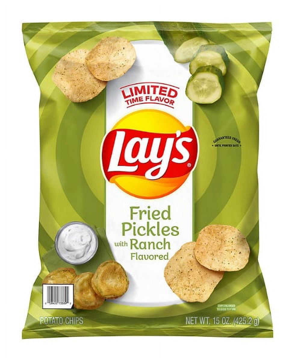 Lay's Potato Chips Fried Pickles with Ranch Flavored (15 oz.)