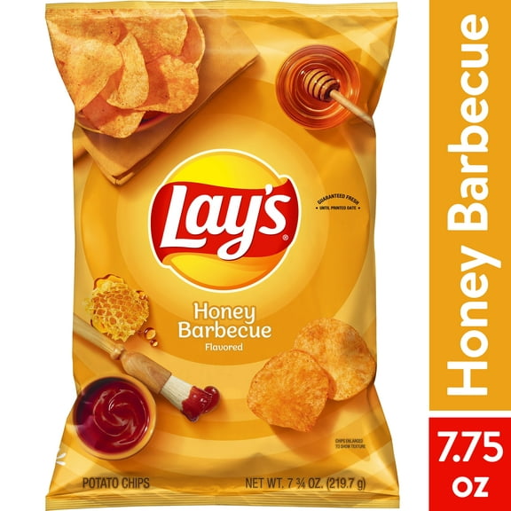 Lay's Potato Chips, Honey BBQ, 7.5 oz Bag