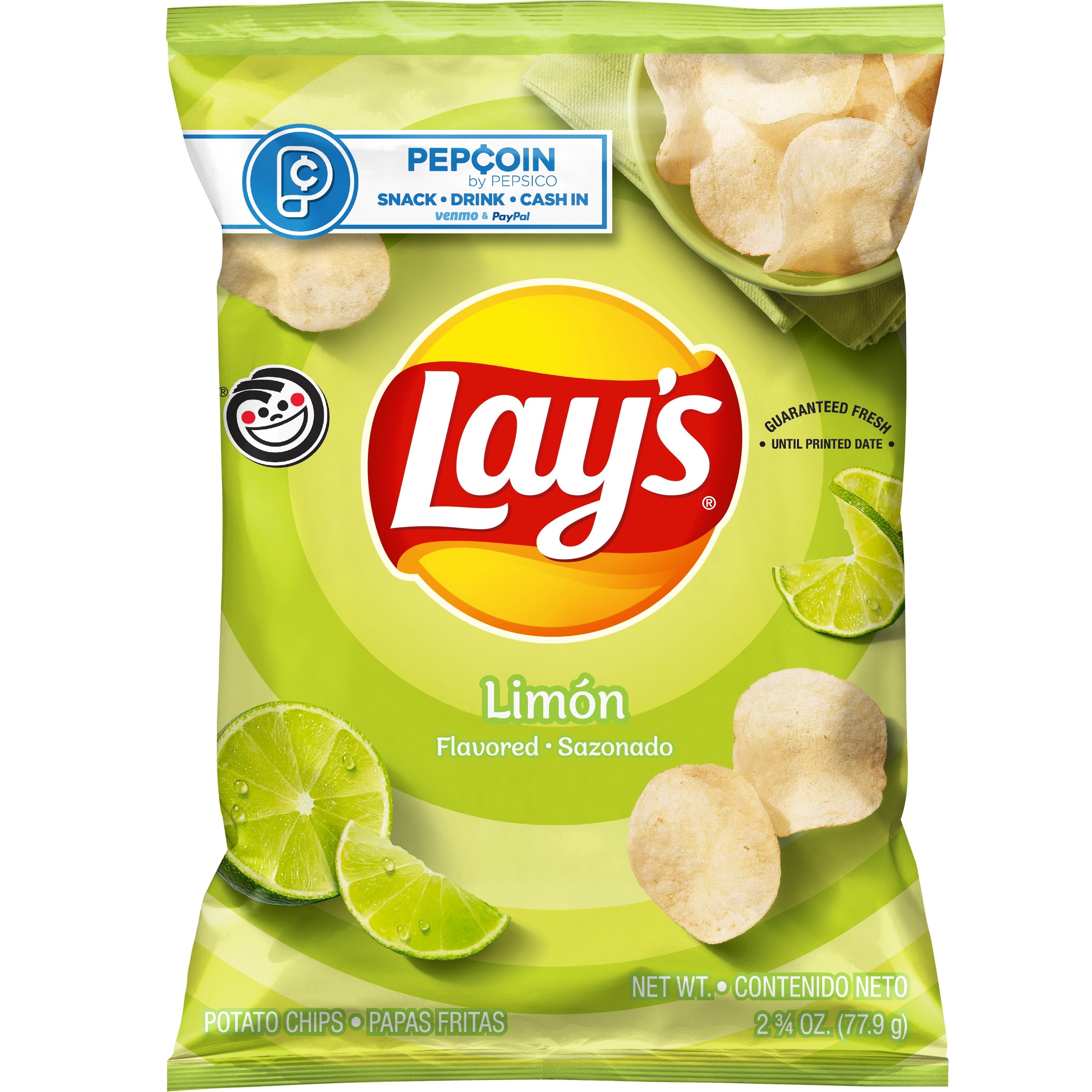 Lay's Potato Chips, Limon Flavor, 2.75 oz. Bag