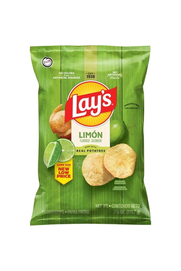 Potato Chips, Limon Flavor, 7.75 oz Bag