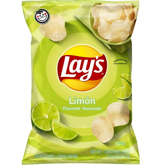 Lay's Potato Chips, Limon Flavor, 7.75 oz - Family Pack