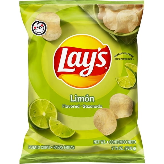 Lay's Potato Chips Limon Flavored, 2.5 oz Bag ( 2 Pack )