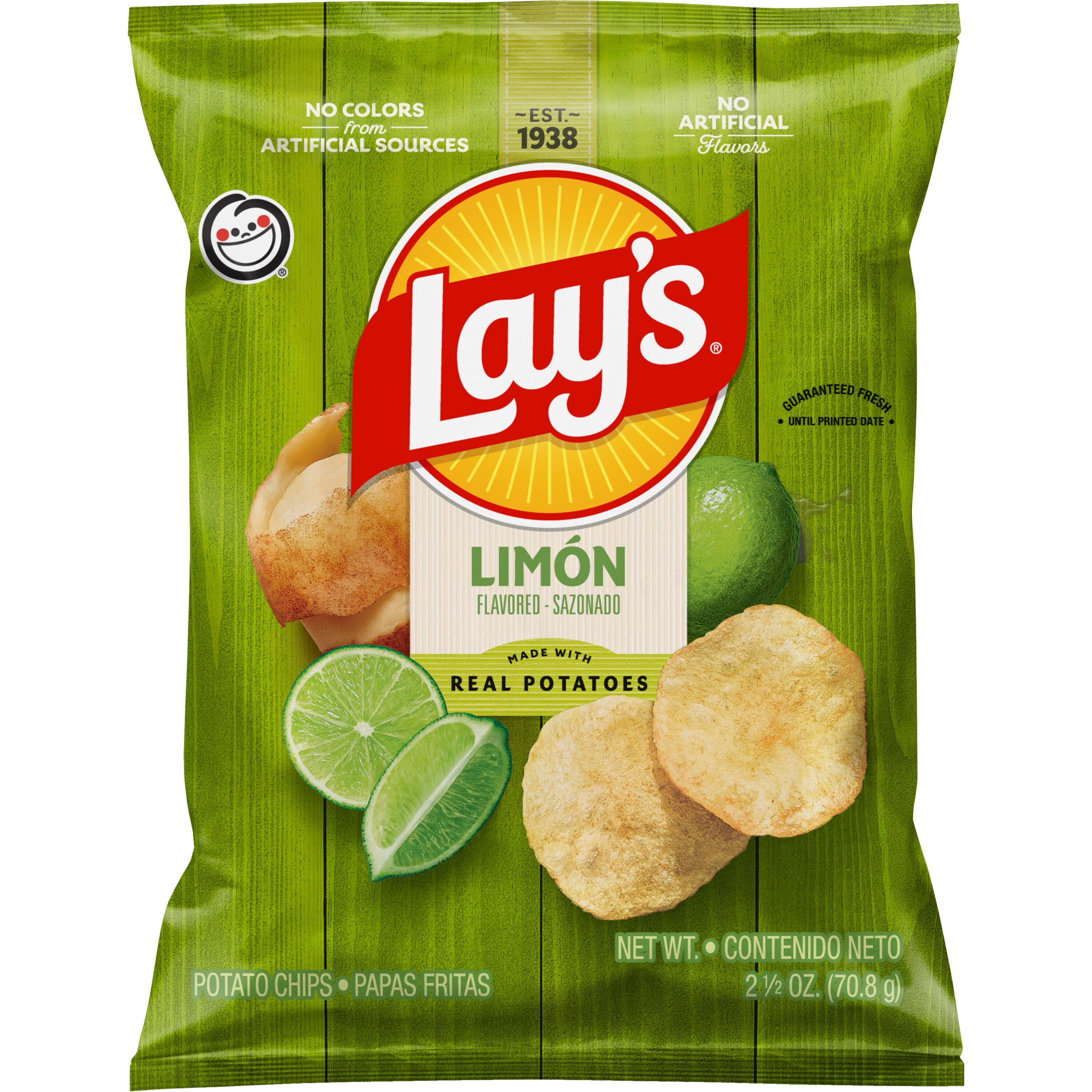 Lay's Potato Chips Limon Flavored, 2.5 oz Bag