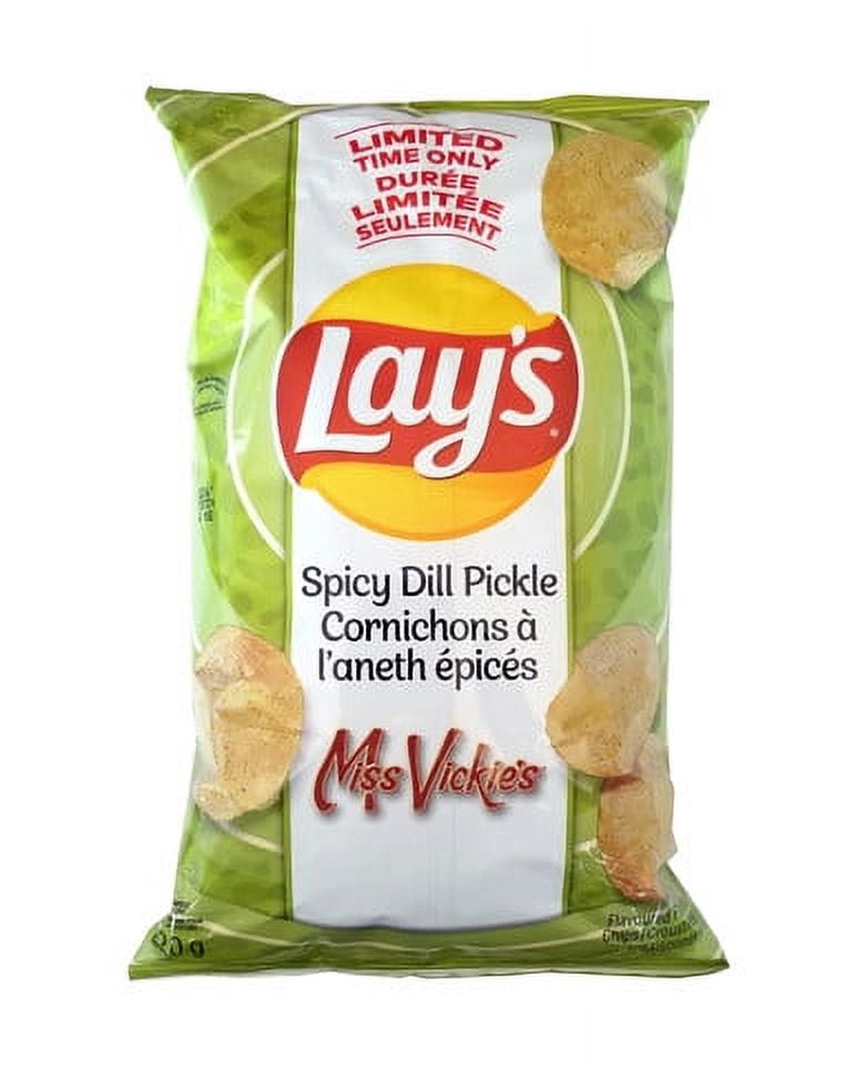 Lay's Potato Chips Miss Vickie's Spicy Dill Pickle Flavor, 220g/7.7