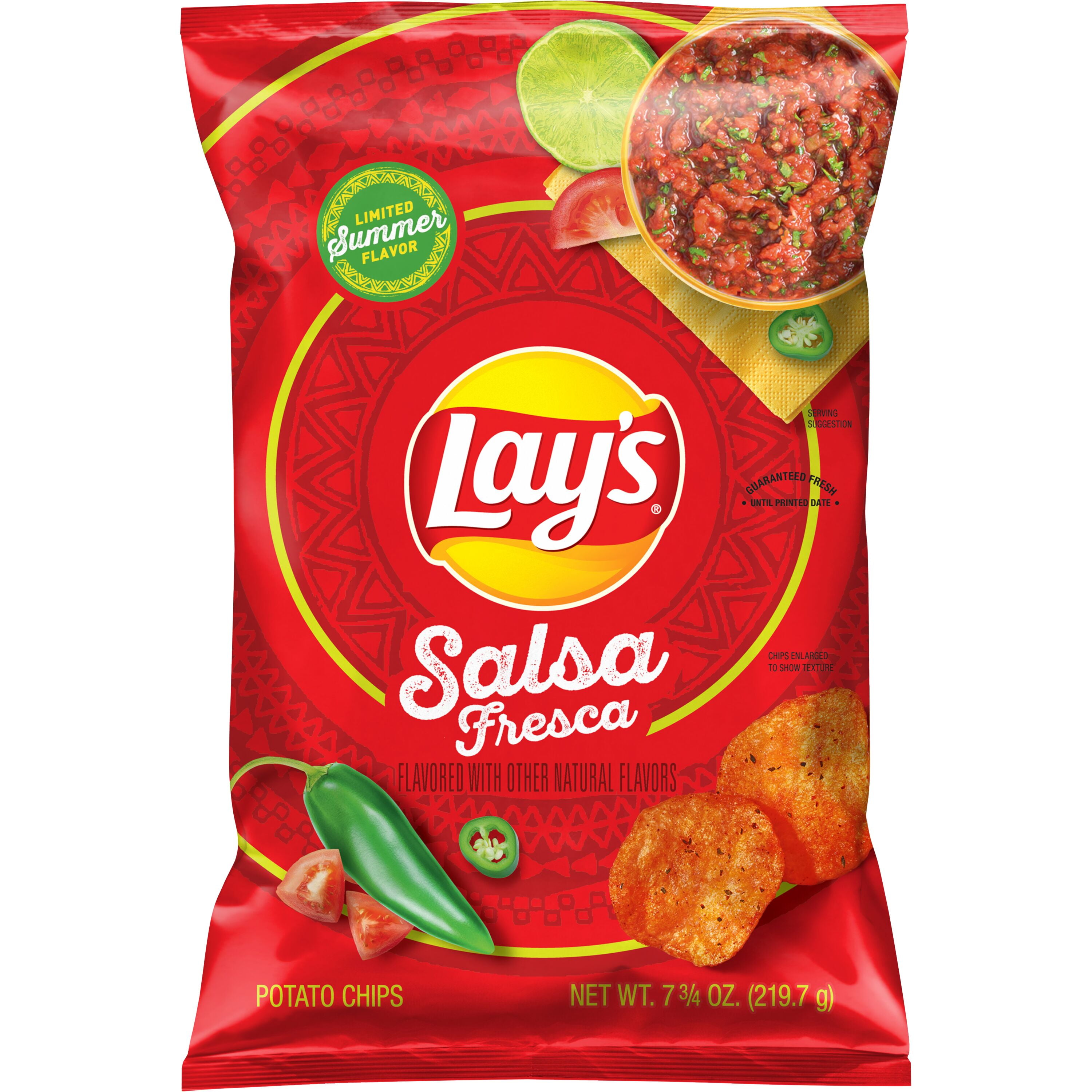 Lay's Potato Chips, Salsa Fresca, 7.75 oz Bag