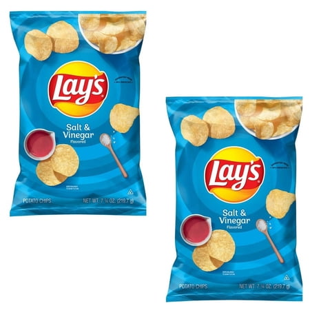 Lay's Potato Chips, Salt & Vinegar, (2 PACK)