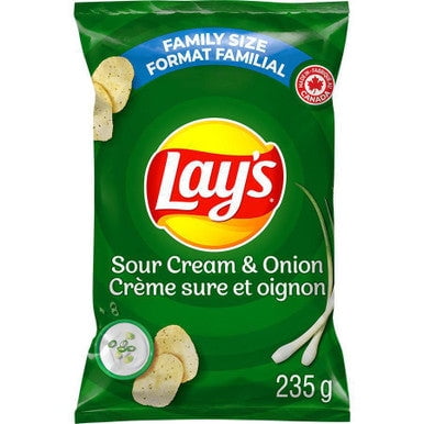 Lay's Potato Chips - Sour Cream & Onion, 235g/8.3 oz