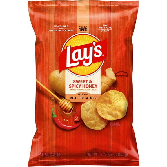 Lay's Potato Chips Sweet and Spicy Honey 7.75 oz, Bag