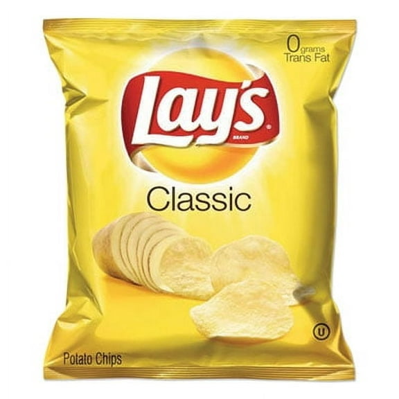 Lay\'s Regular Potato Chips, 1.5 Oz Bag, 64/carton FRI44359