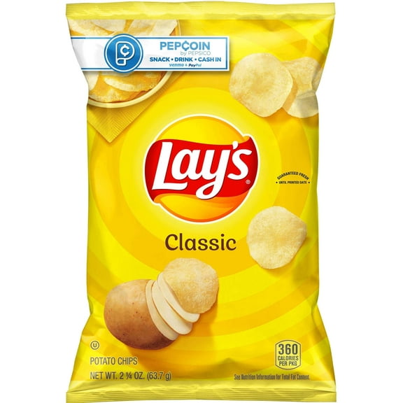 Lay's Regular Potato Chips, 2.25 oz - Case of 24