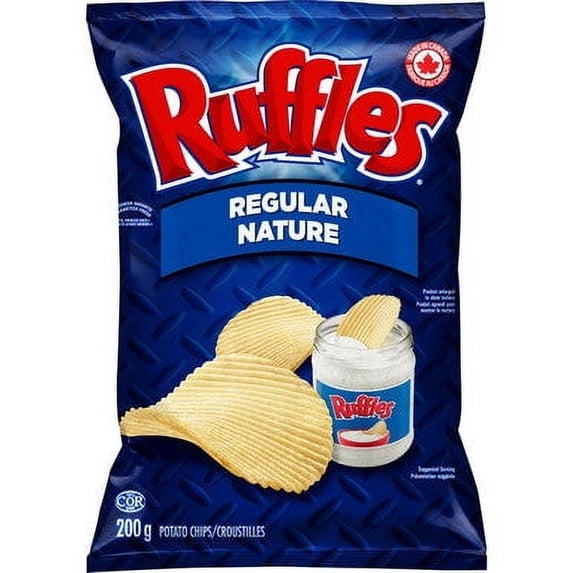 Ruffles Regular Potato Chips 200g (7.1 oz) | Ridged Gluten-Free