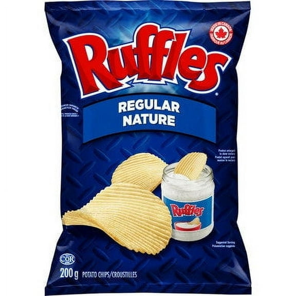 Lay's Ruffles Regular Potato Chips 200g/7.1 oz {Imported from Canada}