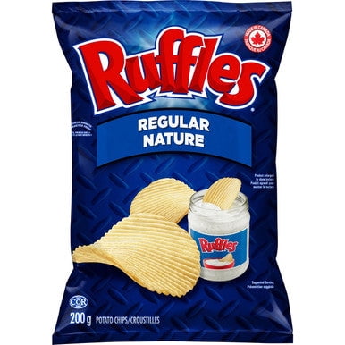 Ruffles Regular Potato Chips 200g (7.1 oz) | Ridged Gluten-Free