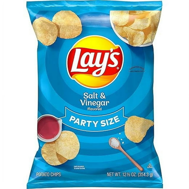 Lay's Salt And Vinegar Potato Chips Party Size 12.5 oz