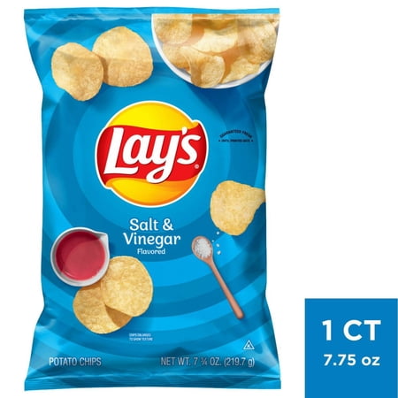 Lay's Salt & Vinegar Flavored Potato Chips - 7.75oz - Pack of 2