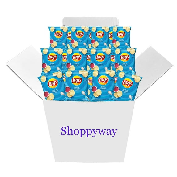 Lay's Salt & Vinegar Potato Chips, 1.5 oz Bags, Pack of 12 Bundled by Shoppyway