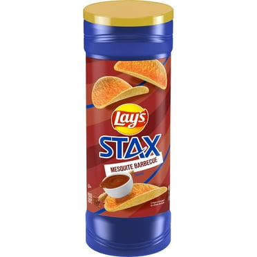 Lay's Stax Potato Crisps Mesquite Barbecue Flavored 5.5 Oz, Canister
